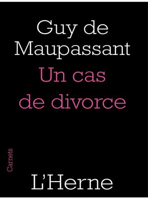 cover image of Un cas de divorce